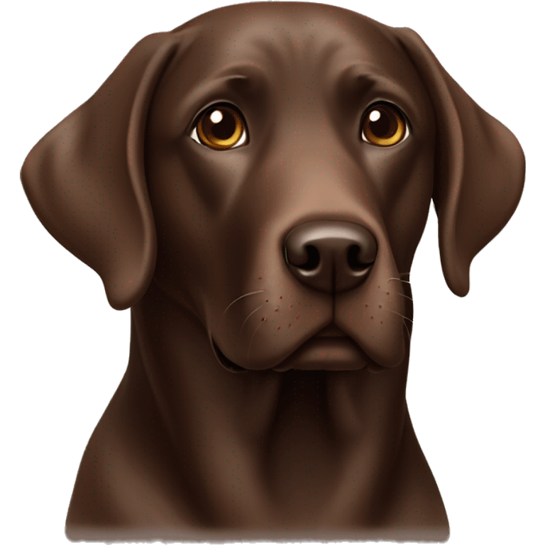 English Chocolate Labrador  emoji