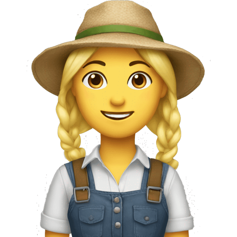 3 farmer girl emoji