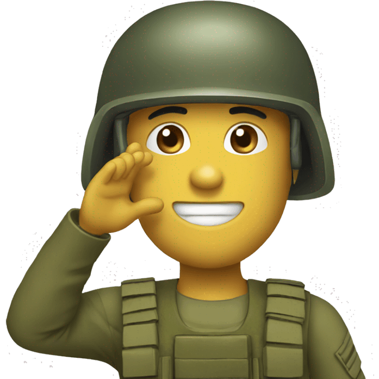 emoji salute soldier helmet emoji