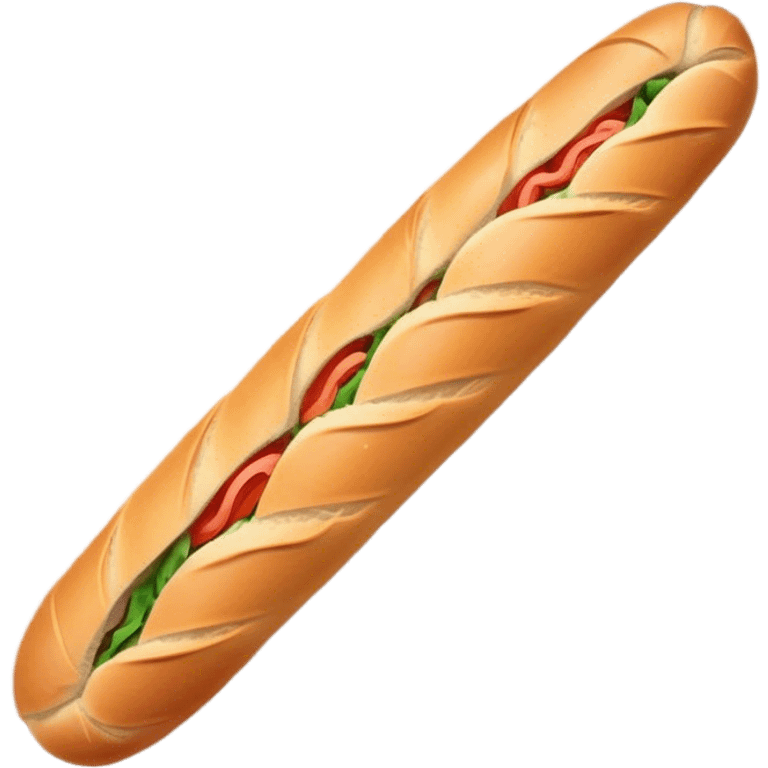 baguette wrapped in brown paper emoji