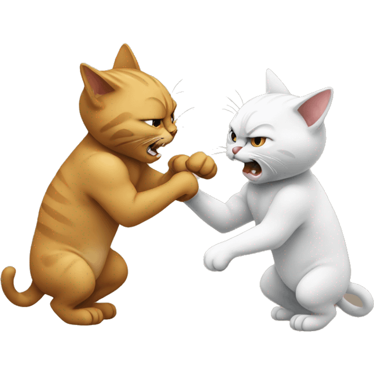 Two cats fighting  emoji