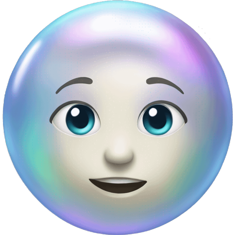 an iridescent pearl emoji