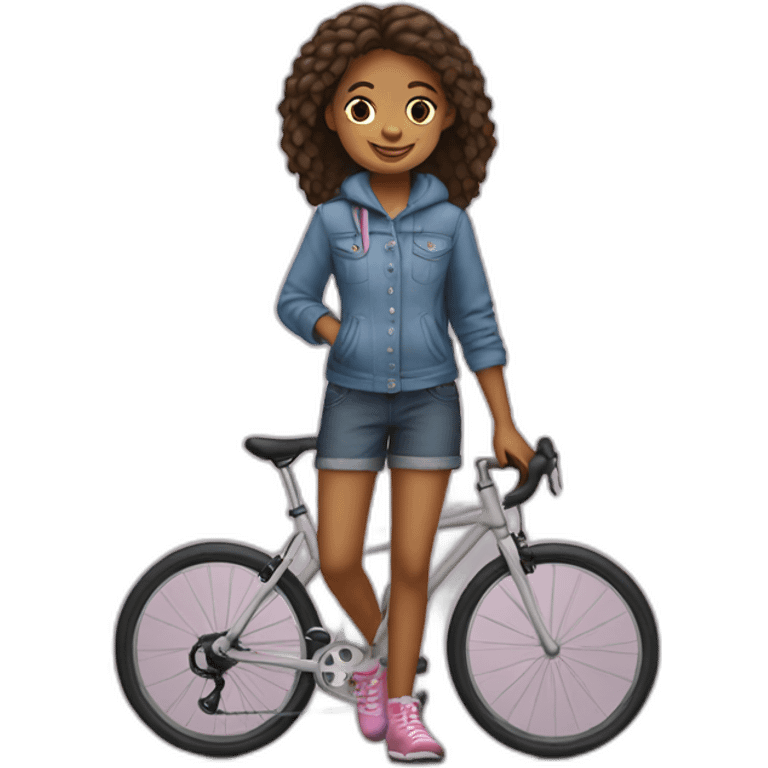 jeune fille avec des rides emoji