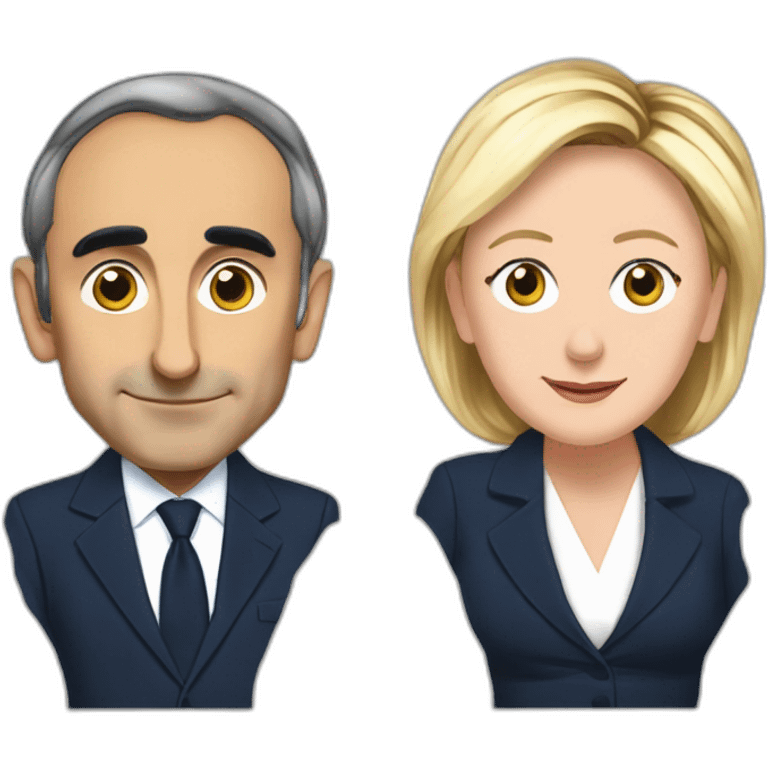 Eric Zemmour et Marine Le Pen emoji