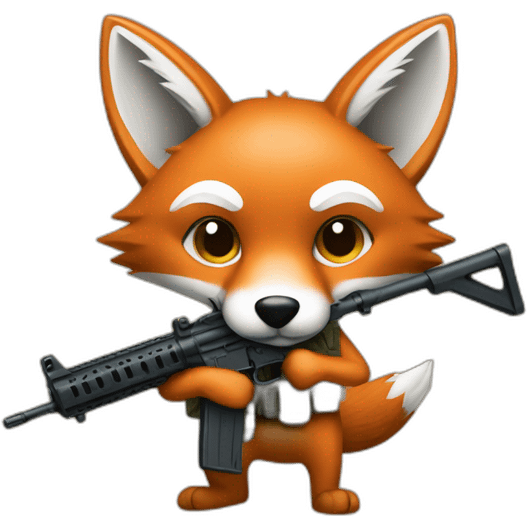 fox with m16 emoji