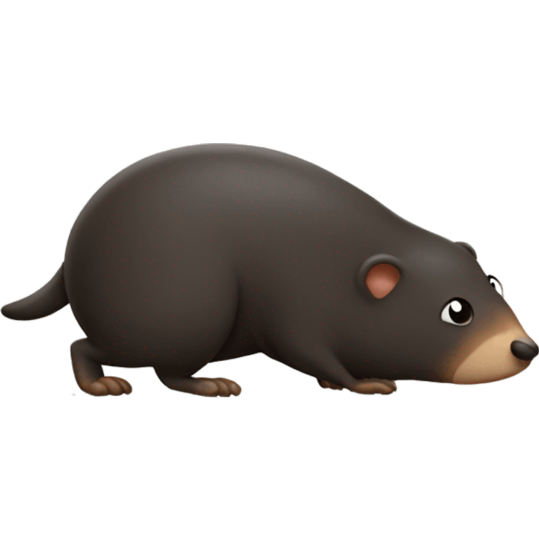 Mole smacking its belly  emoji