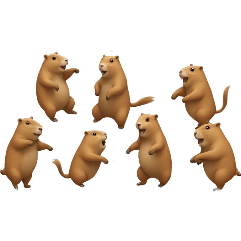 Capybaras dancing  emoji