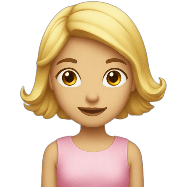 Fille qui font un cœur emoji