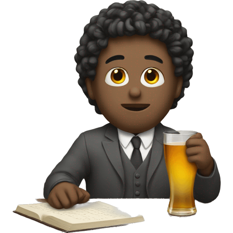 Drinking and study emoji