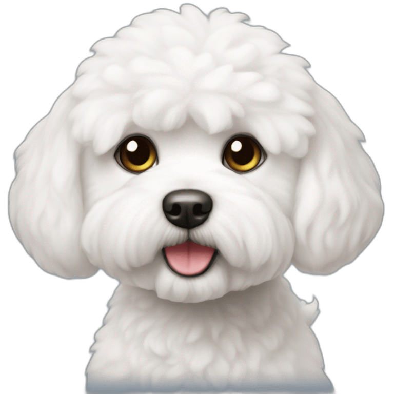 perro bichon maltés blanco emoji