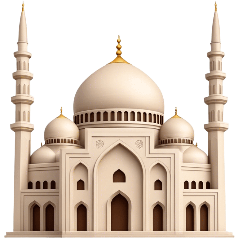 Cinematic Realistic Mohammad Al-Amin Mosque Landmark Emoji, showcasing the intricate architecture of the mosque rendered with rich textures and majestic, soft lighting. emoji