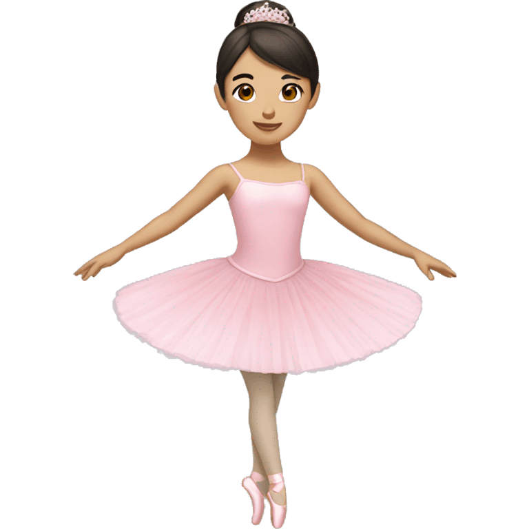 Brunette asian ballerina emoji