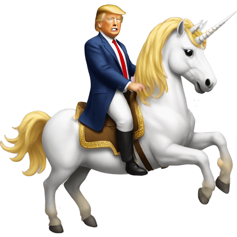 trump on unicorn emoji