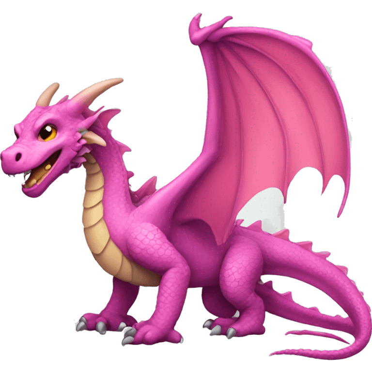 Dragon with pink wings emoji