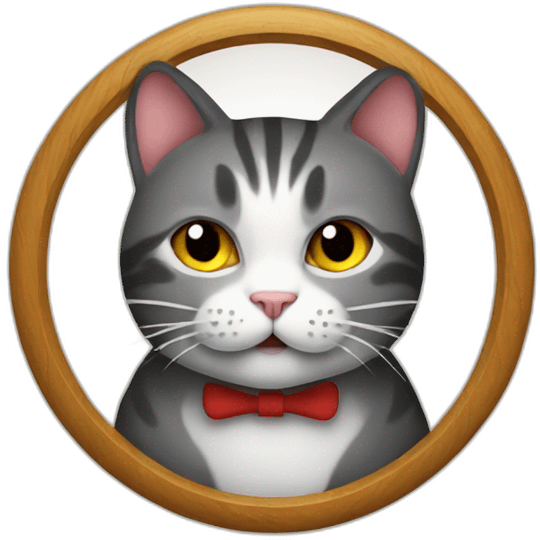 Cat inside no smoking cercle emoji