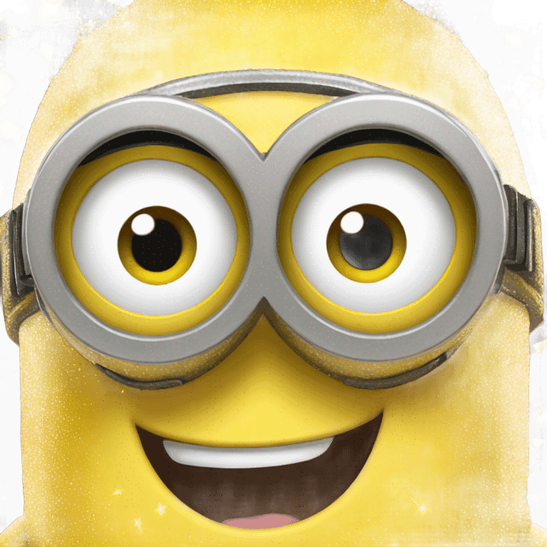 Glittery minion emoji