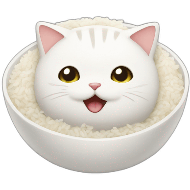 cat-eat-riceball emoji