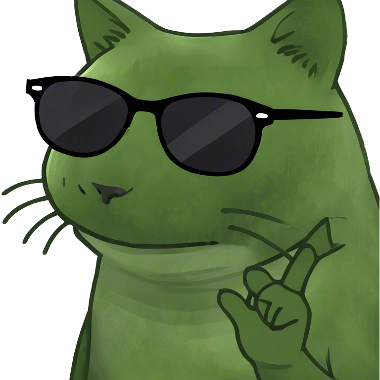 Cat with sunglasses emoji