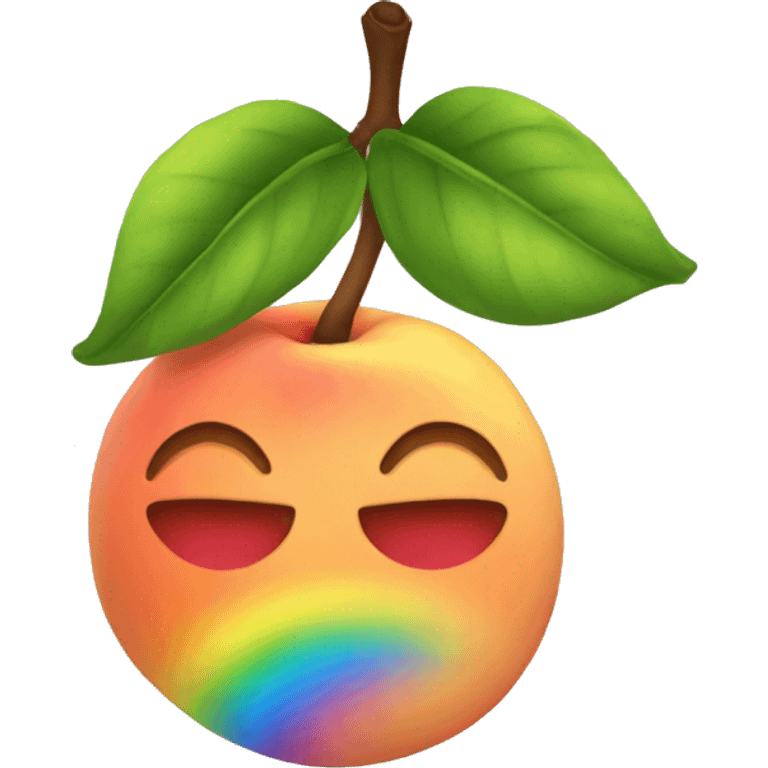 Rainbow peach emoji emoji