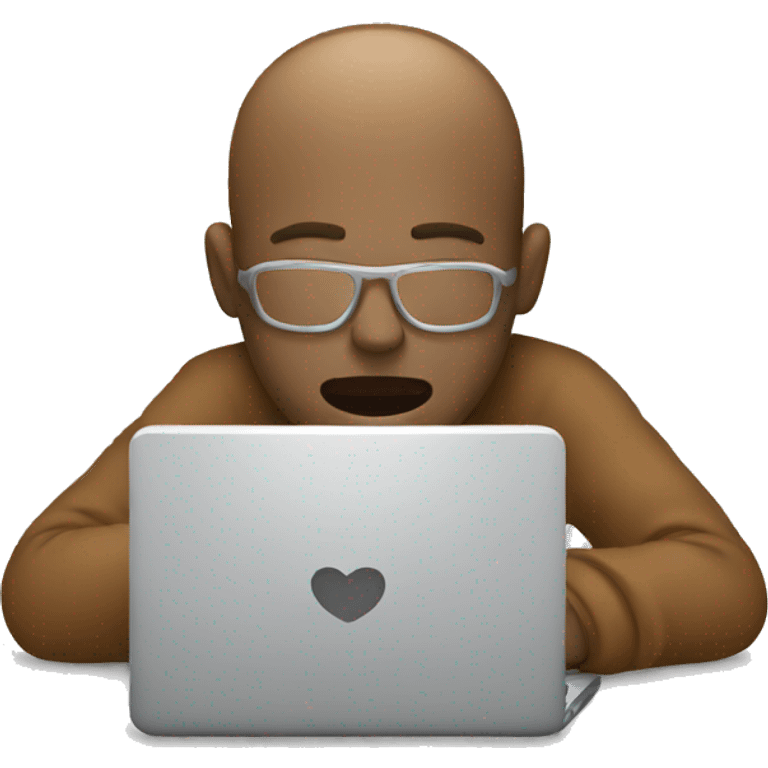 sick person working on laptop emoji