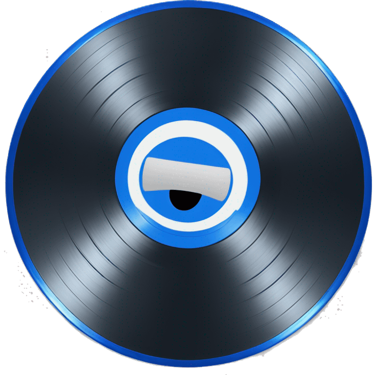 vinyl disc blue emoji