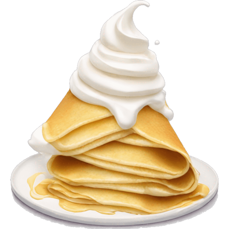  crepe with whipped cream emoji