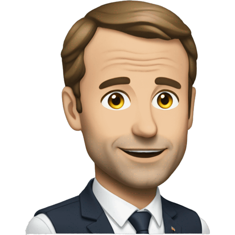 macron en plein show emoji