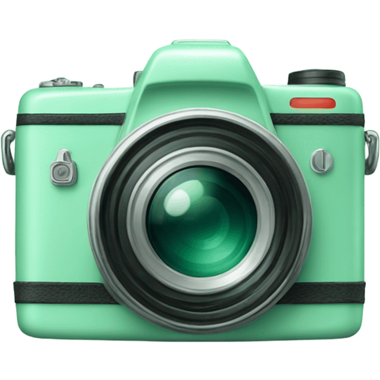 Photo camera mint green color  emoji