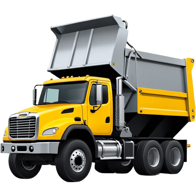 Dump Truck - Freightliner 114SD (Model Year: 2022) (Iconic colour: Yellow with black and silver) emoji