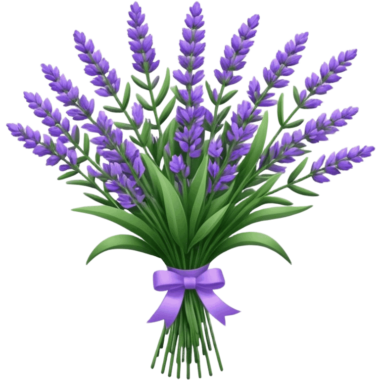 big bouquet Lavender, stem, leaf emoji