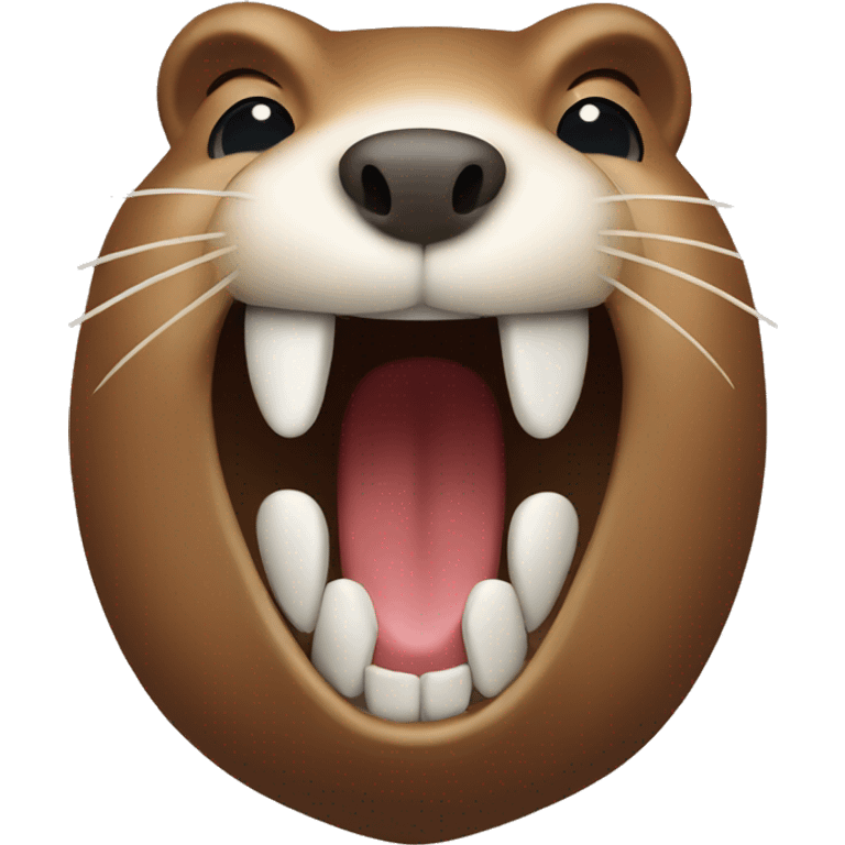 Beaver showing its teeth emoji