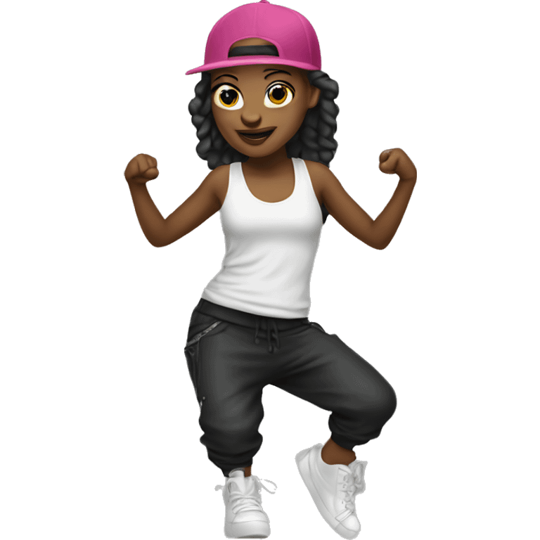 Hiphop dancer female emoji