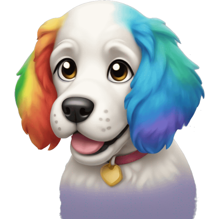 Rainbow puppy dog  emoji