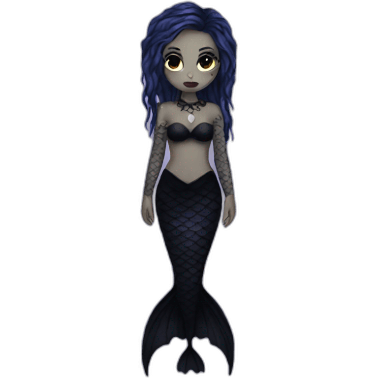 goth mermaid emoji