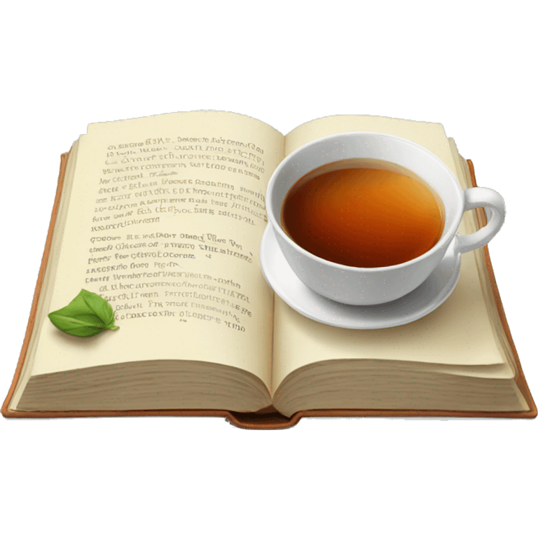 book and tea emoji