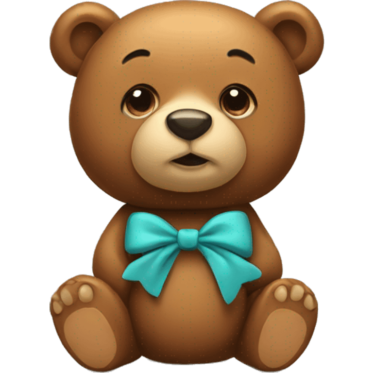 Bear with a bow emoji