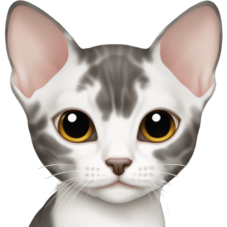 Devon Rex white and gray emoji