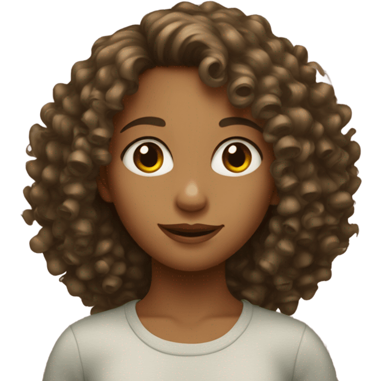 Curly hair girl emoji