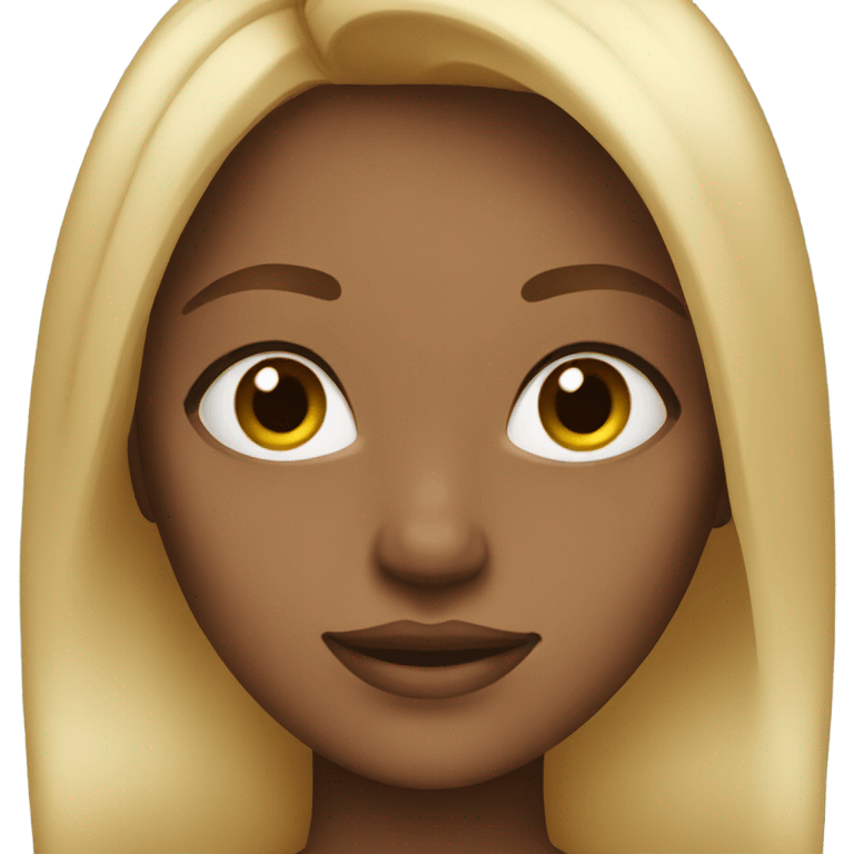 Blonde girl with brown eyes  emoji