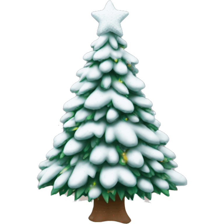 Snowy Christmas tree emoji