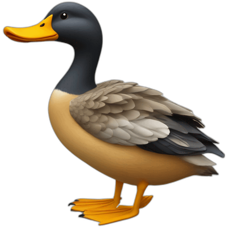 Canard sur un loup emoji