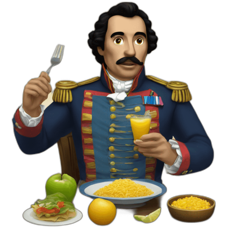 Simón Bolívar comiendo cambur  emoji