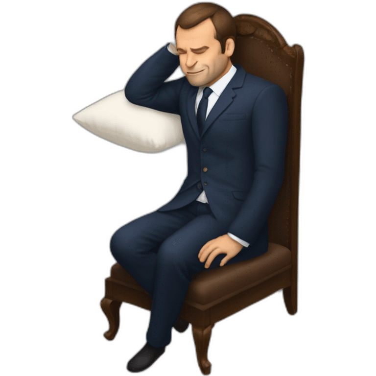 Emanuel Macron sleep emoji