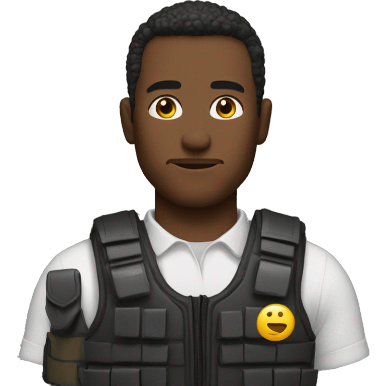 Man with bulletproof vest  emoji