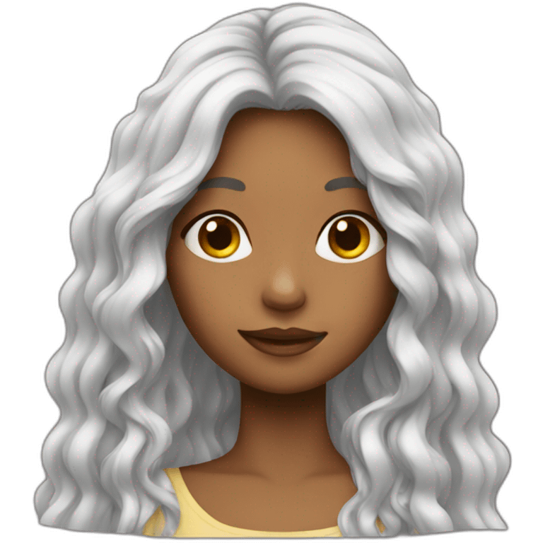 Girl with long hairr emoji