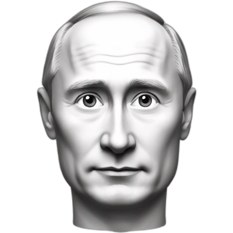 vladimir putin head only monotone emoji