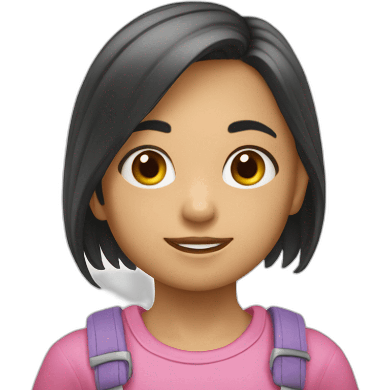 Niña en mono patín emoji