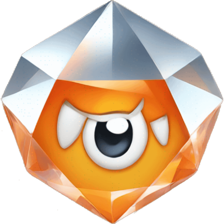 diamond coming out from orange emoji