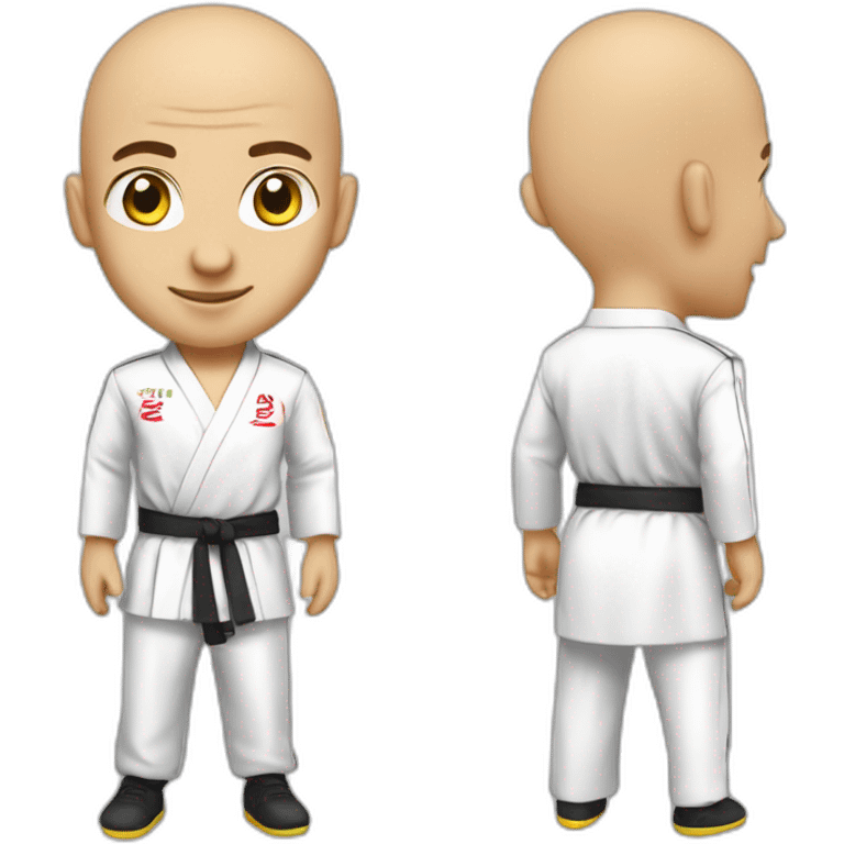 Bald Lebanese agile coach in kata and dojo suit emoji