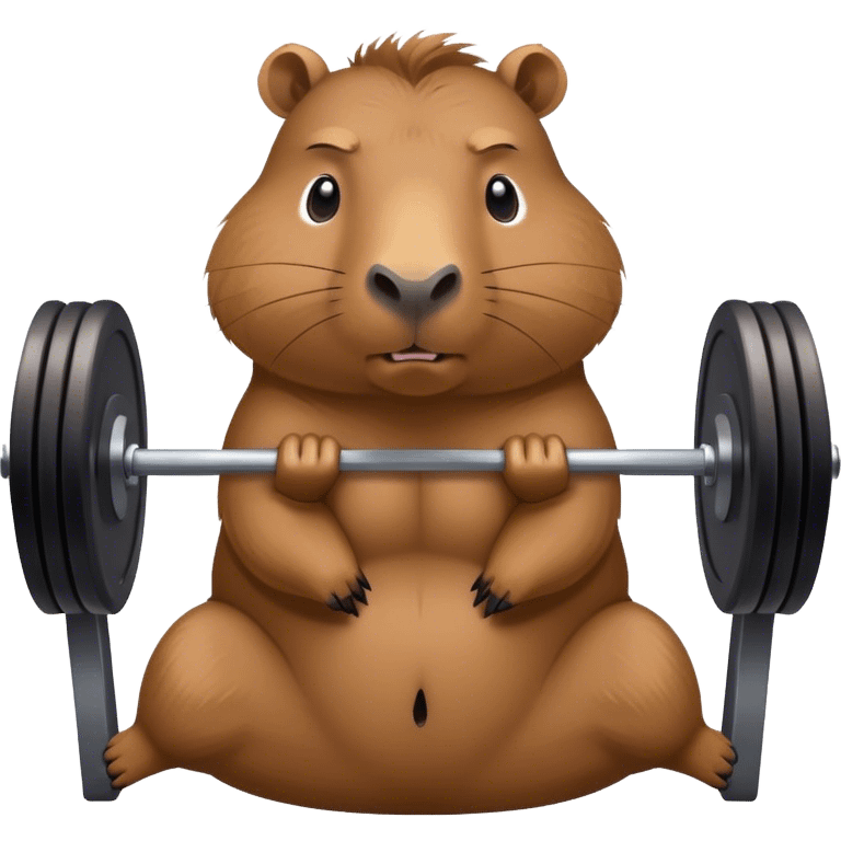 Capybara at the gym emoji